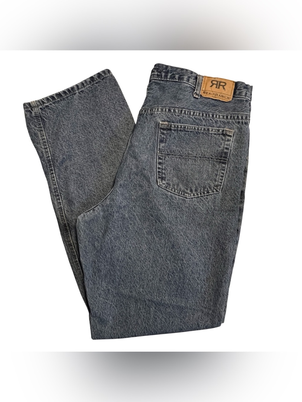 Real Ranch Mens Jeans Boot Cut Straight Workwear Tagged 38x34 (38x33) Wide Legs